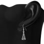 Celtic Trinity Knot Silver Earrings, Plain Solid Silver, Irish Jewelry