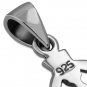 Tiny Celtic Cross Silver Pendant, Plain Solid Silver, pn108