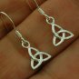 Tiny Celtic Trinity Triquetra Sterling Silver Earrings