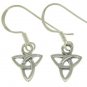 Tiny Celtic Trinity Triquetra Sterling Silver Earrings