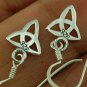 Tiny Celtic Trinity Triquetra Sterling Silver Earrings