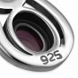 Tiny Celtic Knot Silver Pendant, w Garnet Stone, 925 Solid Silver,