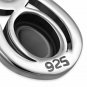 Tiny Celtic Knot Silver Pendant, w Black Onyx Stone, Solid Silver,