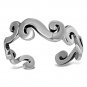 Spiral Style Silver Toe Ring, Plain Solid Sterling Silver, tr49