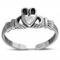 Plain Silver Claddagh Toe Ring, 925 Plain Solid Sterling Silver