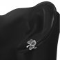 Plain Shamrock Sterling Silver Stud Earrings, Irish Jewelry, ep128