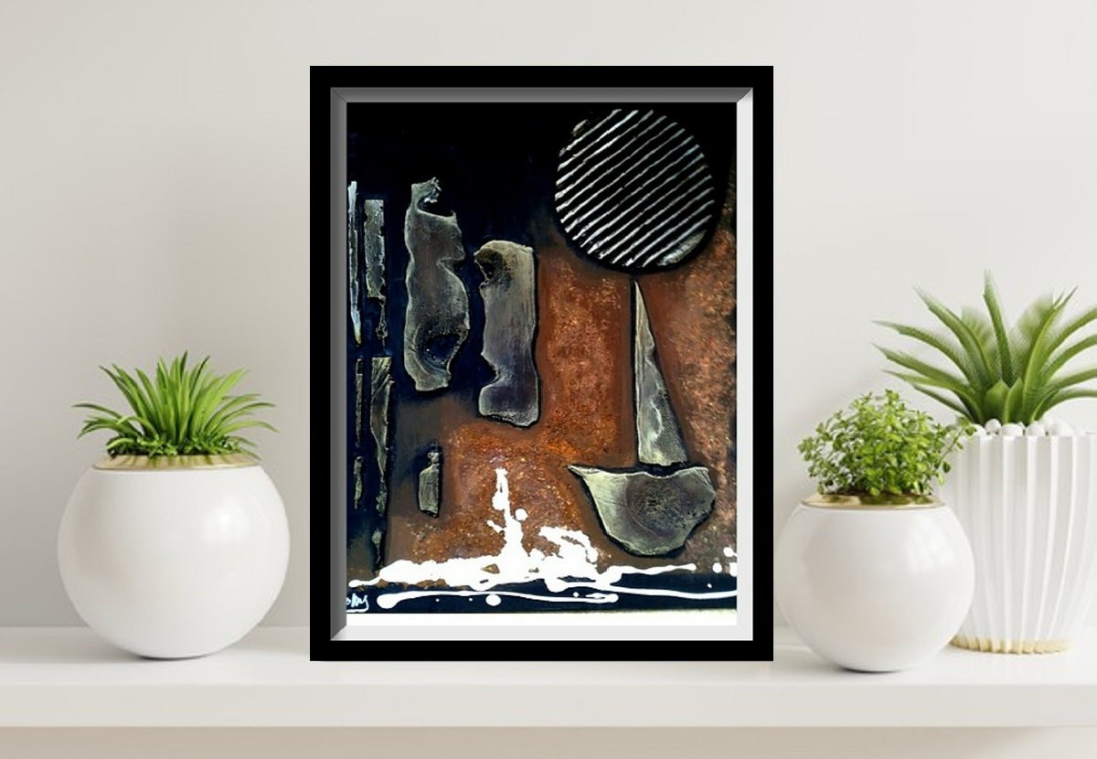 Abstract meditation painting mixte media02