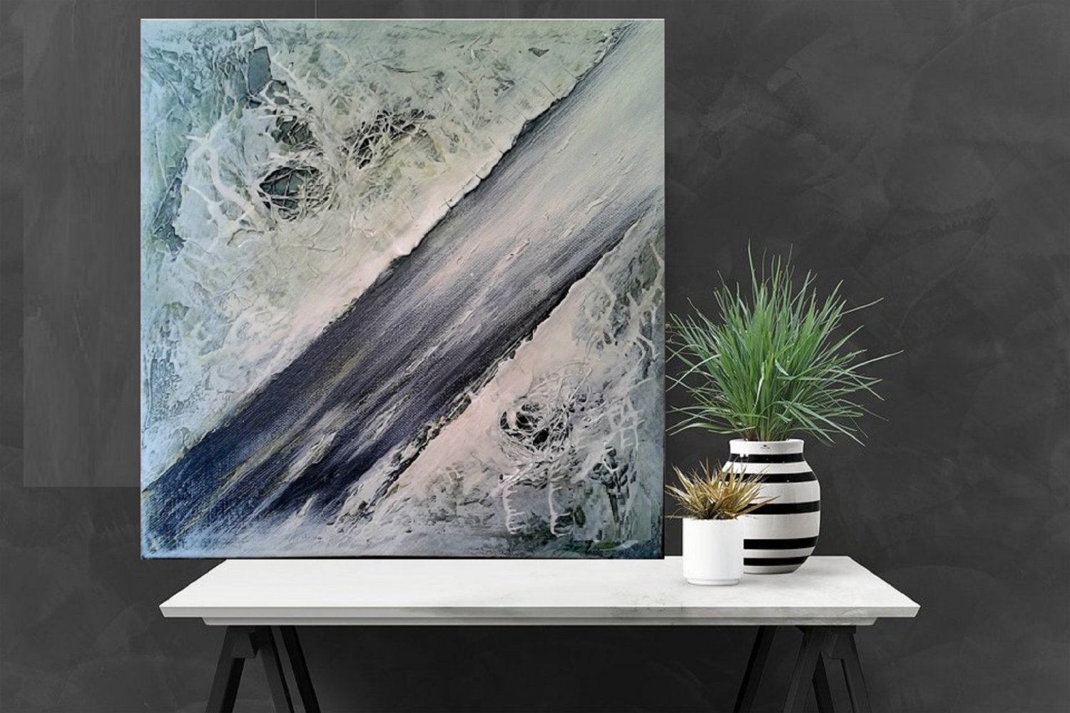 Abstract meditation painting mixte media04