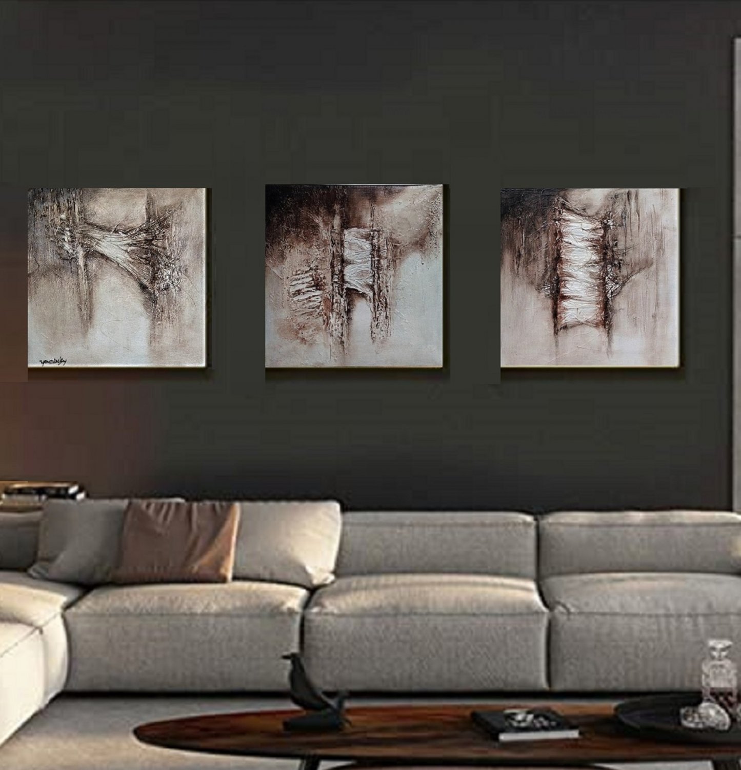 Abstract meditation painting mixte media0567