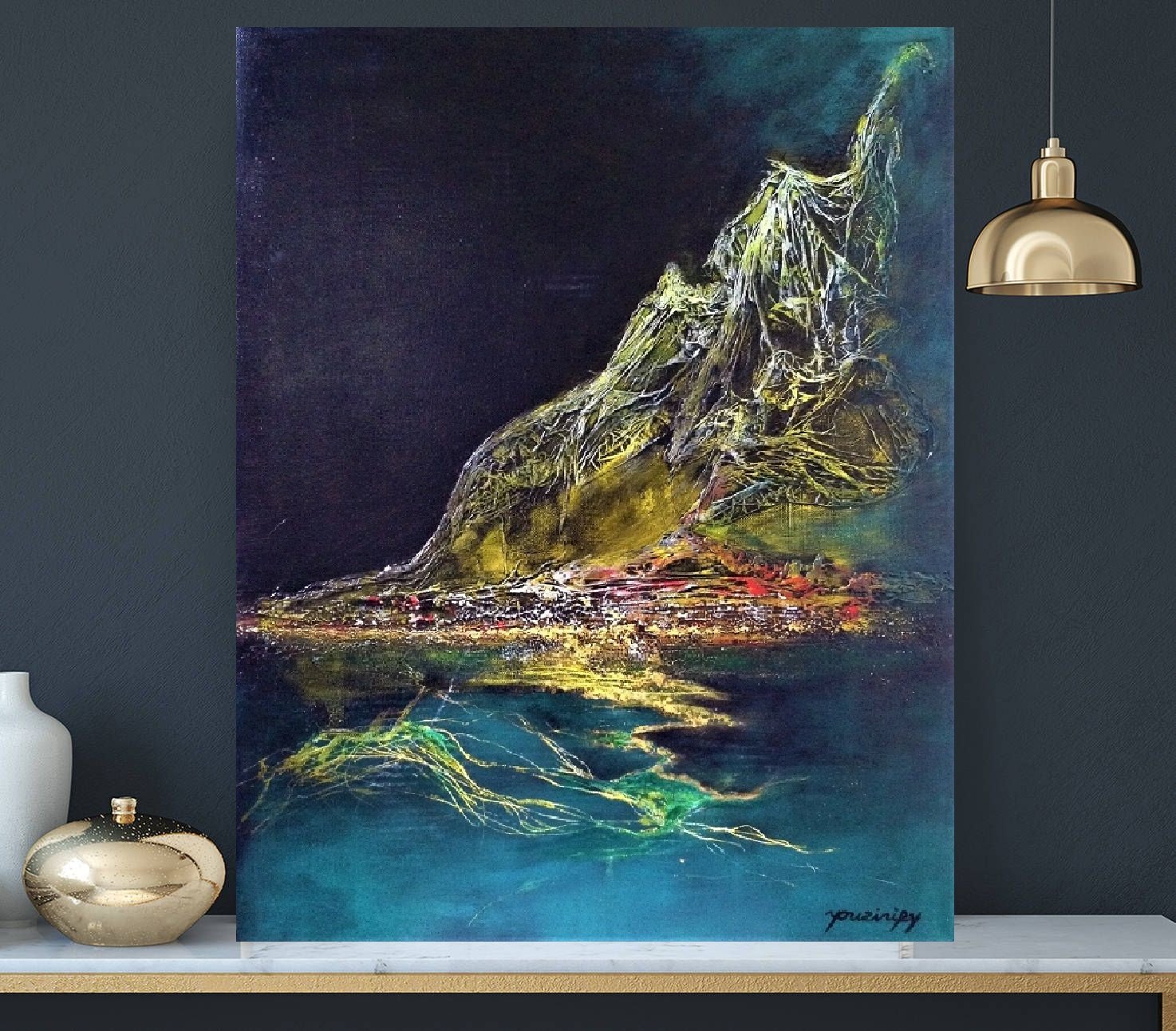 Abstract meditation painting 2021M