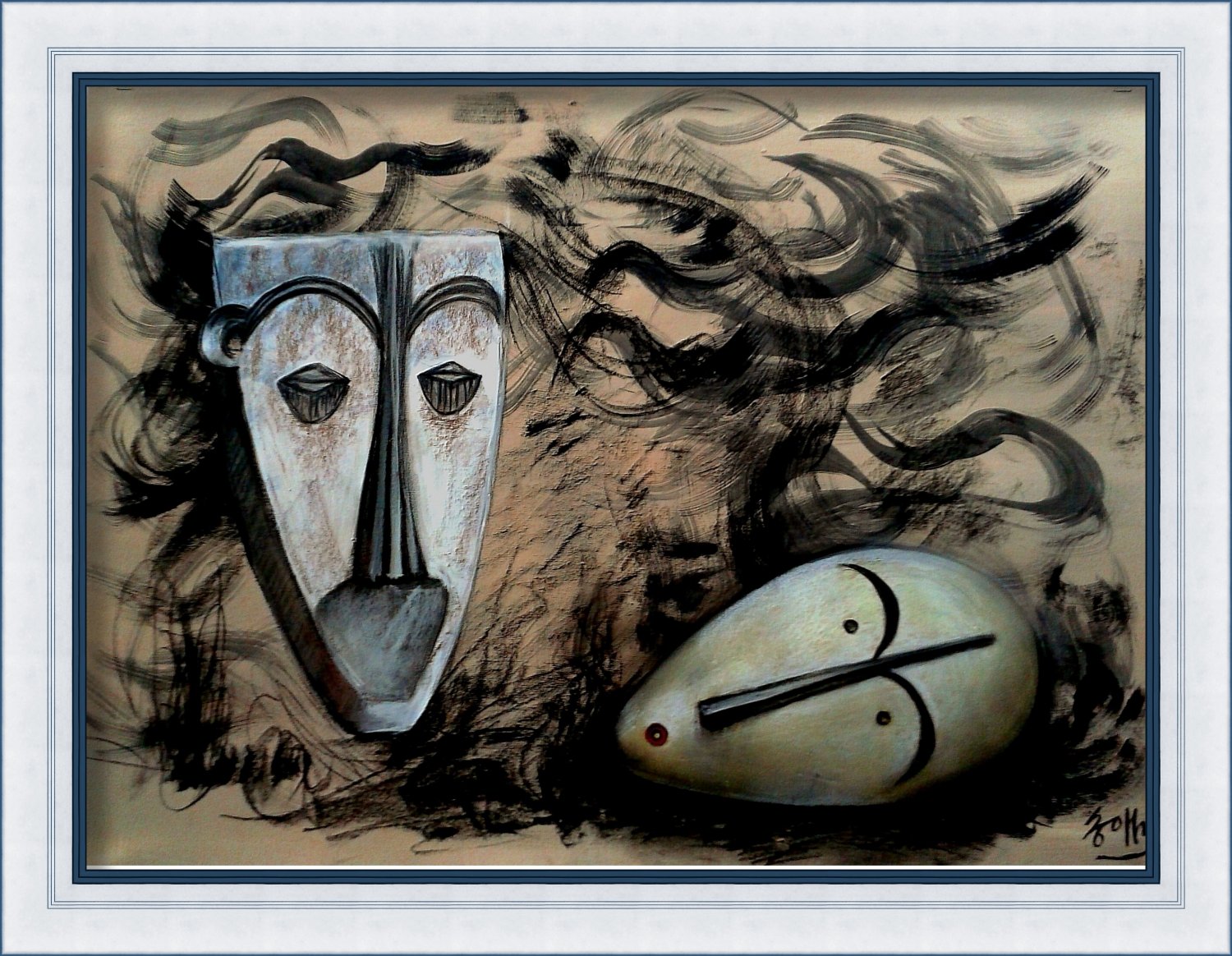 Abstract meditation acrylic pascal 2021U