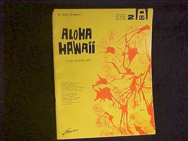 Aloha Hawaii 1960 Sheet Music Song Book