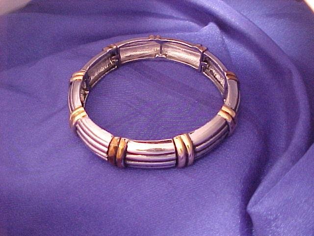 Brass & Silver Toned Comfort Fit Elegant Bracelet