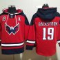 Washington Capitals #19 Nicklas Backstrom Red Lace-Up Pullover Hoodie Jersey
