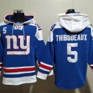 New York Giants #5 Kayvon Thibodeaux Royal Lace-Up Pullover Hoodie Jersey