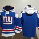 New York Giants Blank Royal Lace-Up Pullover Hoodie Jersey