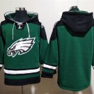 Philadelphia Eagles Blank Midnight Green Lace-Up Pullover Hoodie Jersey