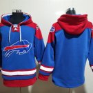 Men's Buffalo Bills Blank Blue Royal Lace Up Pullover Jersey Hoodie