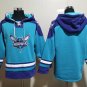 Men's Charlotte Hornets Blank Custom Any Name/Number Teal Lace-Up Pullover Hoodie Jersey