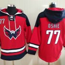 Washington Capitals #77 TJ Oshie Red Lace-Up Pullover Hoodie Jersey