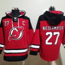 Men's New Jersey Devils #27 Scott Niedermayer Red Lace-Up Pullover Hoodie Jersey