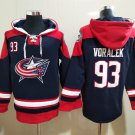 Men's Columbus Blue Jackets #93 Jakub Voracek Navy Lace-Up Pullover Hoodie Jersey