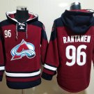 Men's Colorado Avalanche #96 Mikko Rantanen Burgundy Lace-Up Pullover Hoodie Jersey