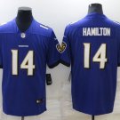 Men's Baltimore Ravens #14 Kyle Hamilton Purple Vapor Untouchable Limited Stitched Jersey