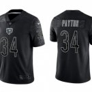 Chicago Bears #34 Walter Payton Black Reflective Limited Stitched Football Jersey