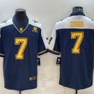 Dallas Cowboys #7 Trevon Diggs Navy Gold Edition With 1960 Patch Limited Stitched Jersey