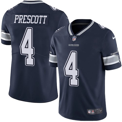 Dallas Cowboys #4 Dak Prescott Navy Blue Team Color Stitched Vapor ...