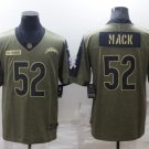 Los Angeles Chargers #52 Khalil Mack Olive Salute To Service Limited Stitched Jersey