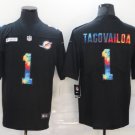 Miami Dolphins #1 Tua Tagovailoa Multi-Color Black Crucial Catch Vapor Untouchable Limited Jersey