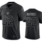 New Orleans Saints #32 Tyrann Mathieu Black Reflective Limited Stitched Jersey