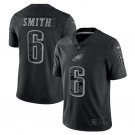Philadelphia Eagles #6 DeVonta Smith Black Reflective Limited Stitched Jersey