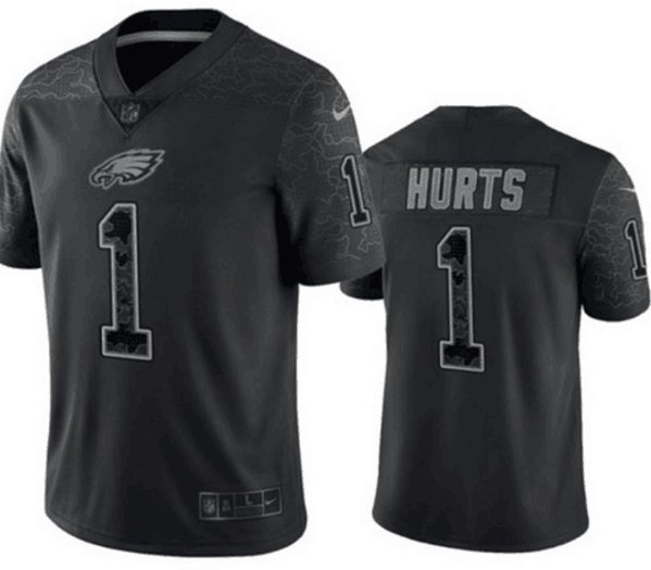 Jalen Hurts Philadelphia Eagles Nike RFLCTV Limited Jersey - Black