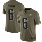 Philadelphia Eagles #6 DeVonta Smith 2022 Olive Salute To Service Limited Stitched Jersey