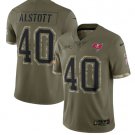 Tampa Bay Buccaneers #40 Mike Alstott 2022 Olive Salute To Service Limited Stitched Jersey