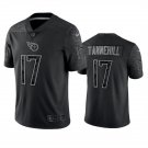 Tennessee Titans #17 Ryan Tannehill Black Reflective Limited Stitched Jersey