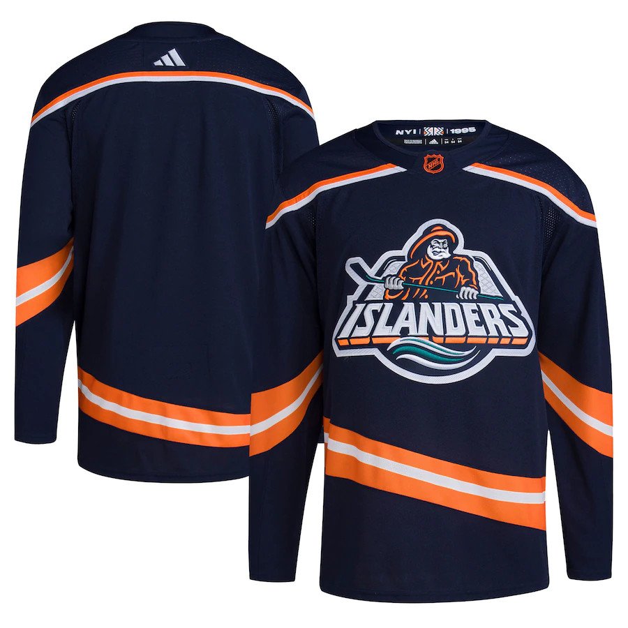 Custom New York Islanders Your Name Navy Reverse Retro 2.0 Stitched Blank Hockey Jersey