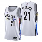 Men's Brooklyn Nets #21 LaMarcus Aldridge 2022-23 White City Edition Stitched Basketball Jersey