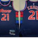 Philadelphia 76ers #21 Joel Embiid Navy Diamond 75th Anniversary City Edition Swingman Jersey