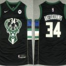 Men's Milwaukee Bucks #34 Giannis Antetokounmpo Black 2021 Swingman Stitched Jersey