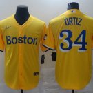 Boston Red Sox #34 David Ortiz Yellow City Edition Game Baseball Jersey