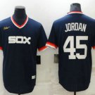 Chicago White Sox #45 Michael Jordan Navy Blue Cooperstown Collection Stitched Baseball Jersey