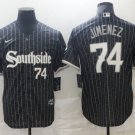 Chicago White Sox #74 Jimenez Black With Small Number City Connect Stitched Baseball Jersey