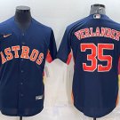 Houston Astros #35 Justin Verlander Navy Blue With Patch Stitched Cool Base Baseball Jersey