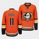Men's Anaheim Ducks #11 Trevor Zegras Orange Authentic Stitched Hockey Jersey