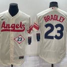 Los Angeles Angels #23 Archie Bradley Number Cream 2022 City Connect Flex Base Baseball Jersey