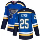 Men's St. Louis Blues #25 Jordan Kyrou Blue Home Stitched Hockey Jersey